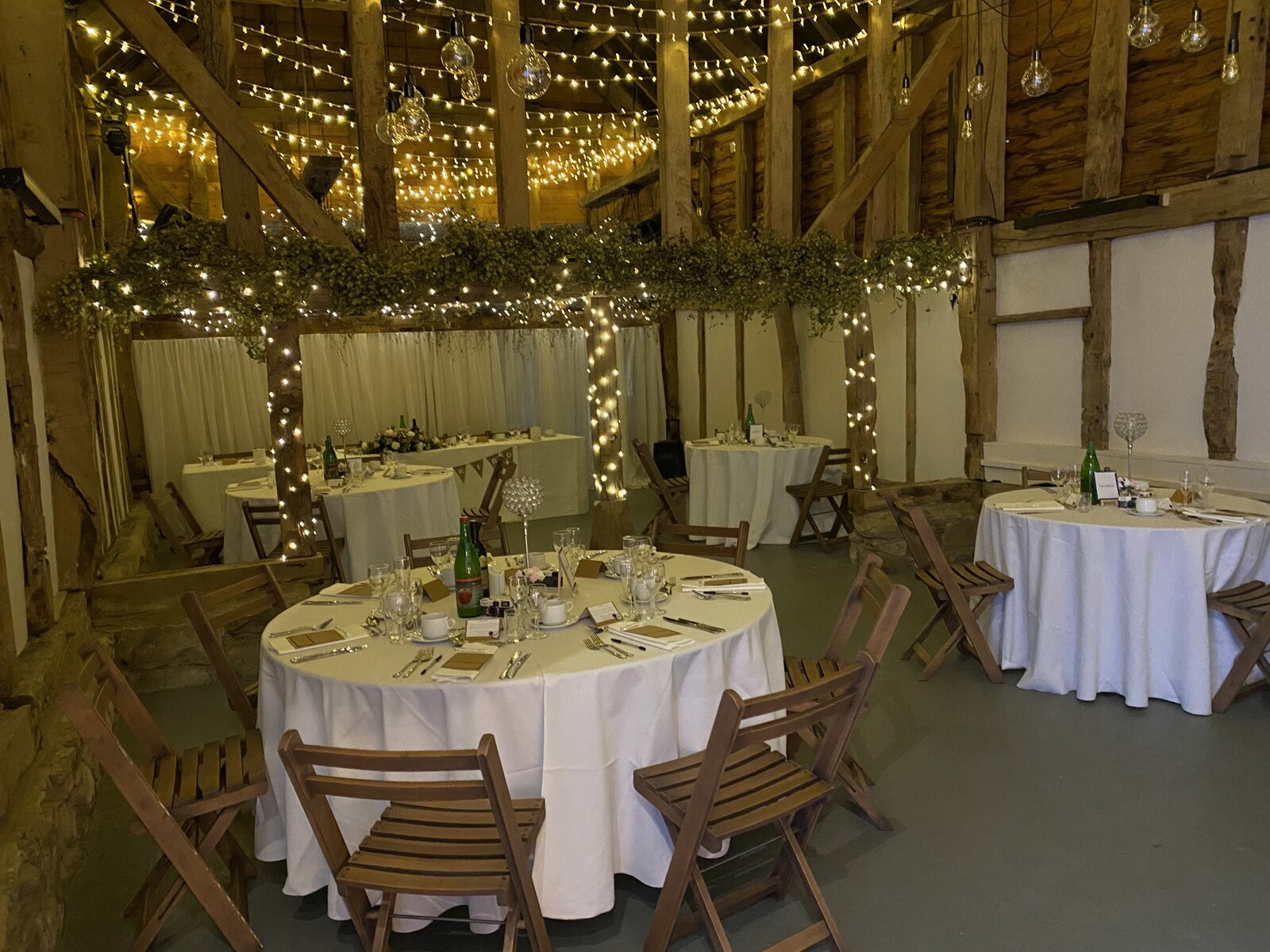 The Apple Barn set up for a baby shower at The BarnYard
