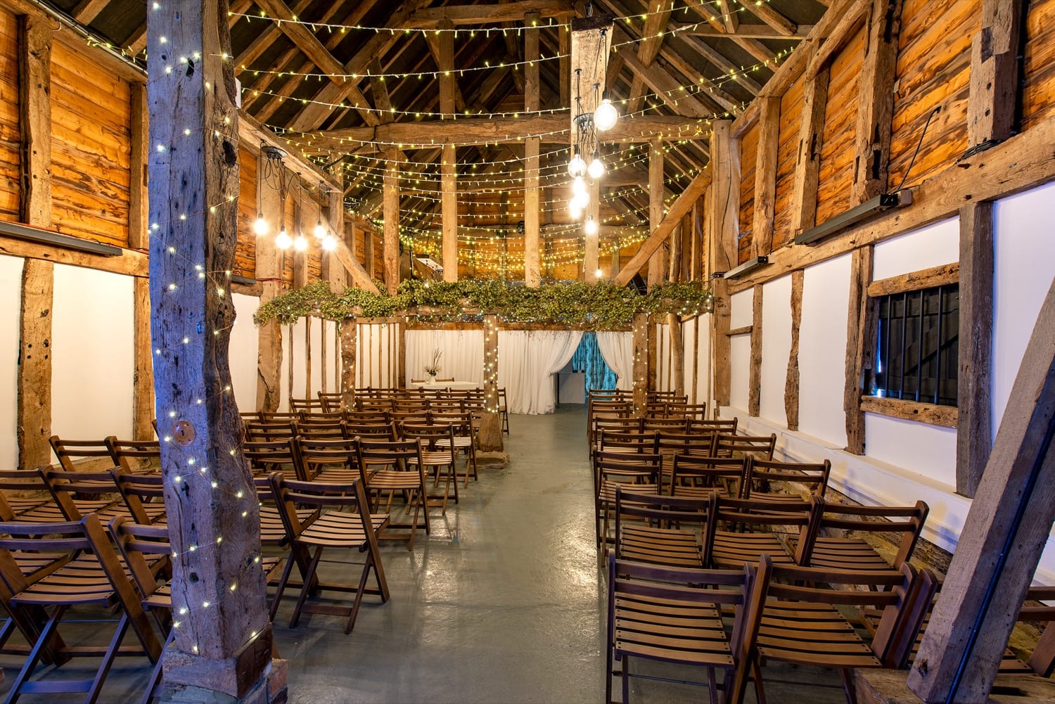 The Apple Barn set up for a celebration