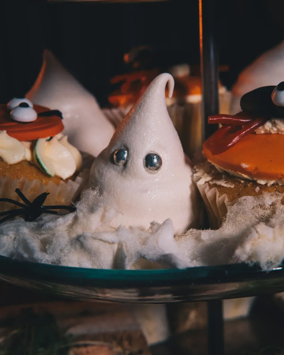A meringue ghost on the spooky Halloween afternoon tea at The BarnYard