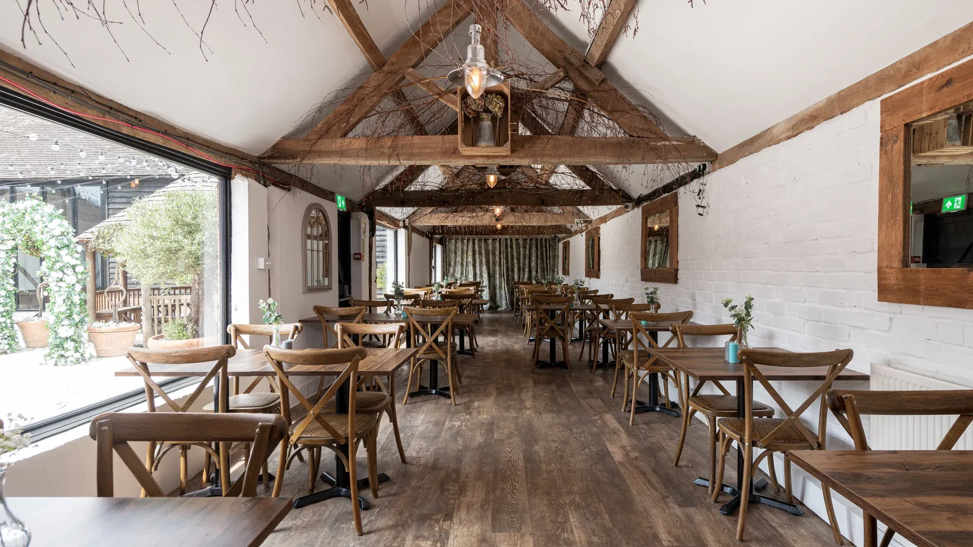 The cosy Roost at The BarnYard, a calm and private space for a celebration of life