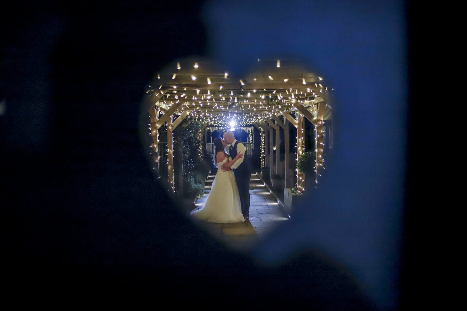 The fairy-lit heart ceiling of the Arboretum