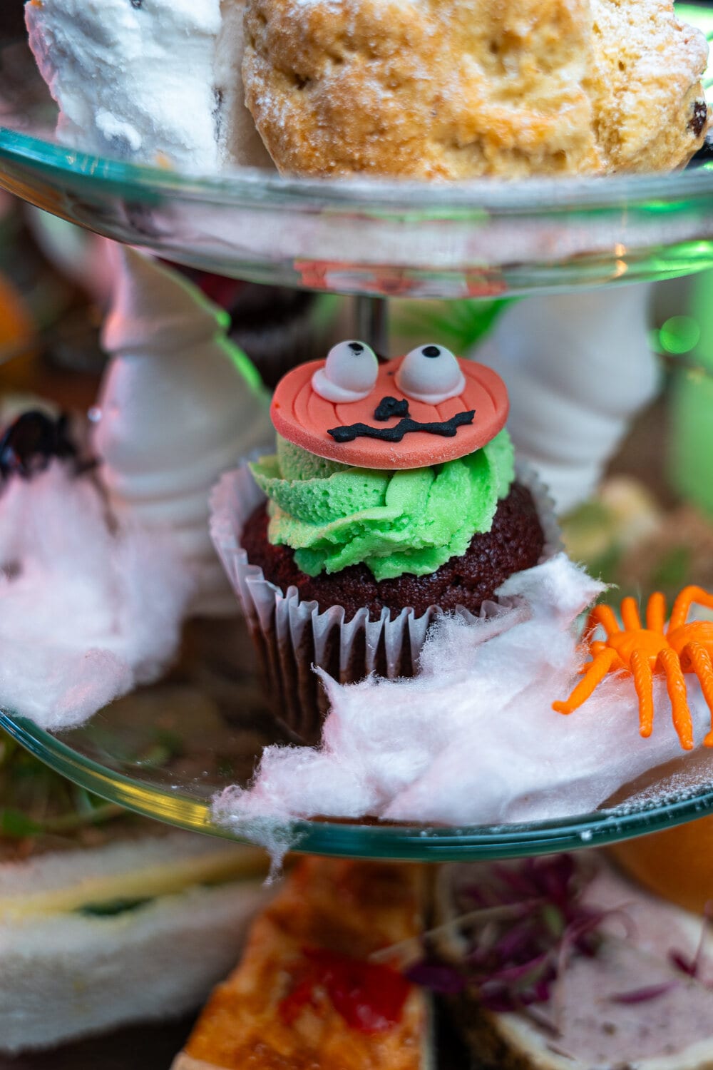 A Halloween-themed cupcake at The BarnYard