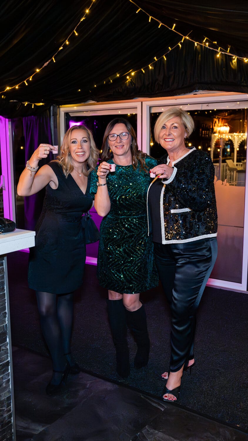 Guests celebrating at a Christmas party night
