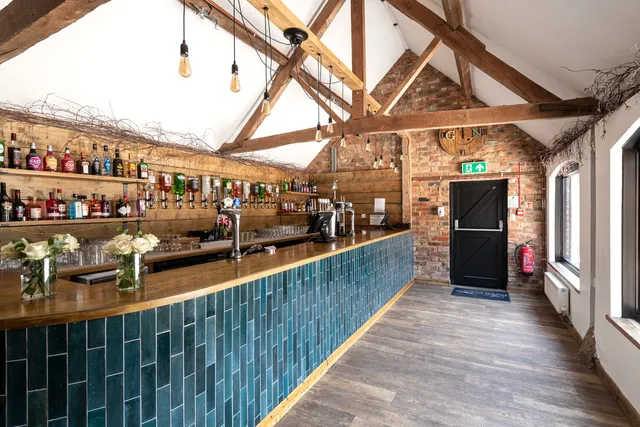 The Roost's bar, stocked and ready