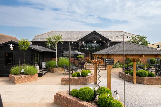 The Courtyard seating area and planting