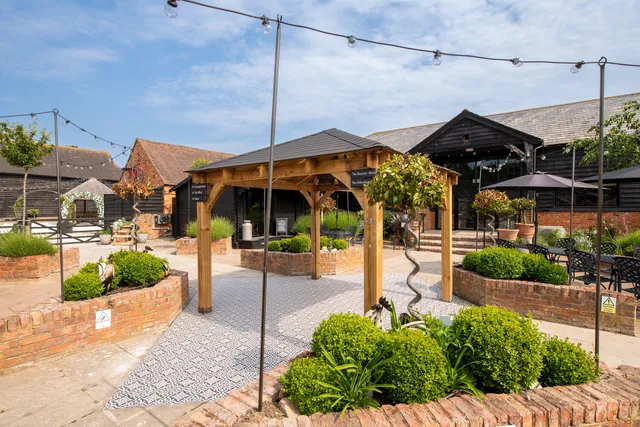The path through the Courtyard towards the restaurant