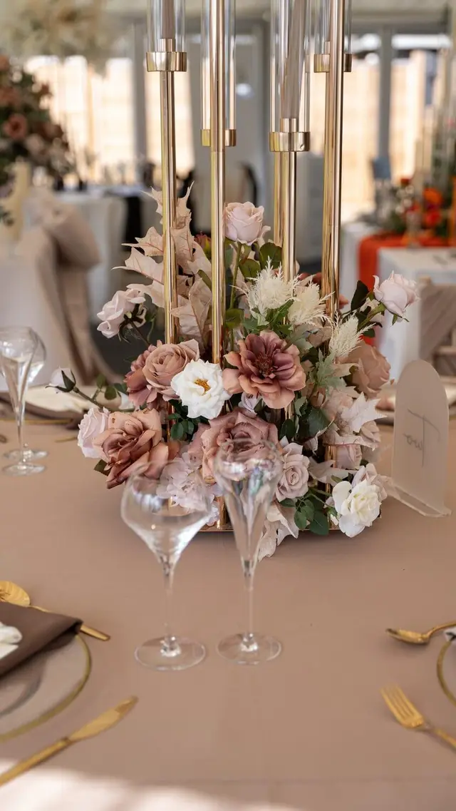 A wedding breakfast table dressed in detail