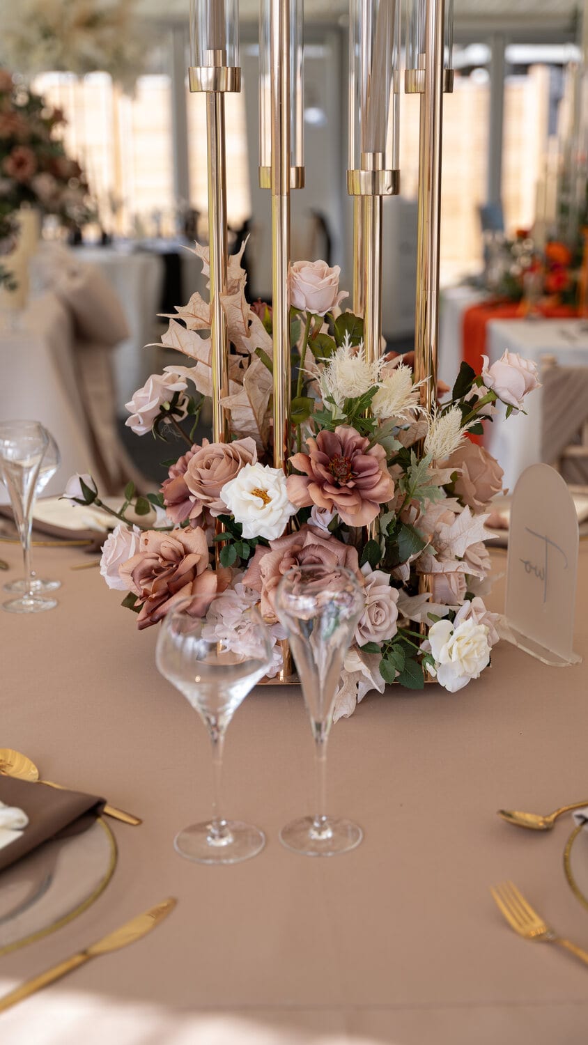 A wedding breakfast table dressed in detail