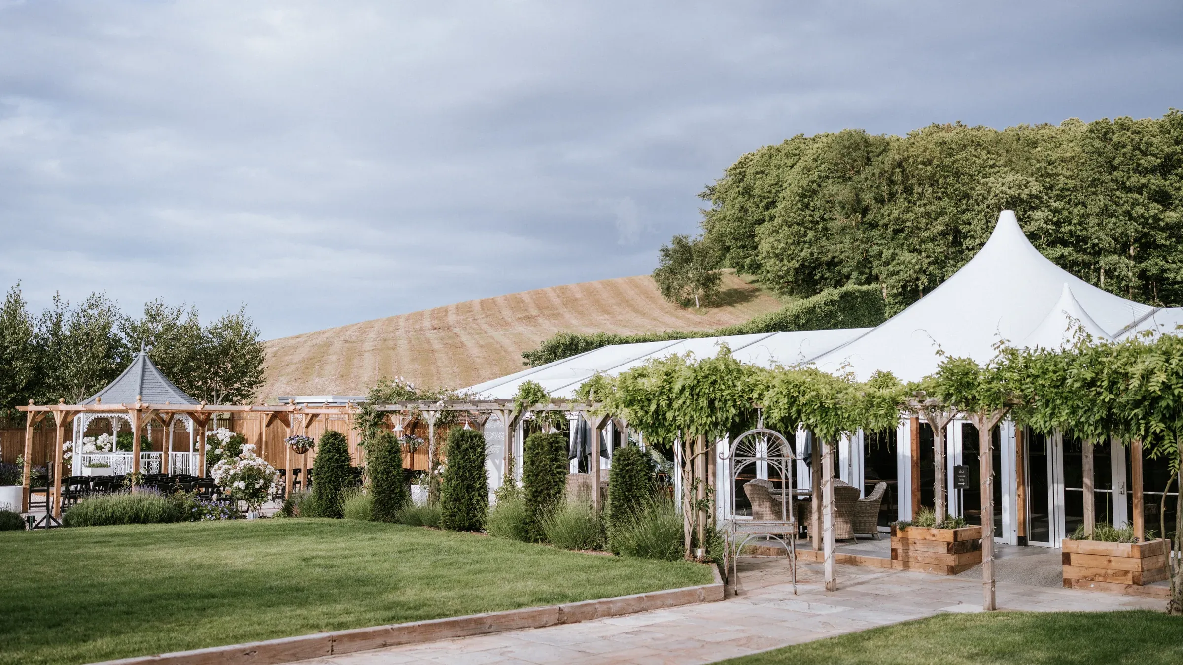 The Arboretum pavilion and gardens at The BarnYard, a glamorous setting for a school prom