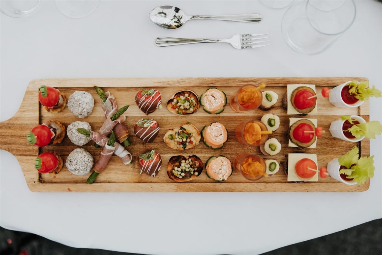 A grazing board of fresh dishes at The BarnYard