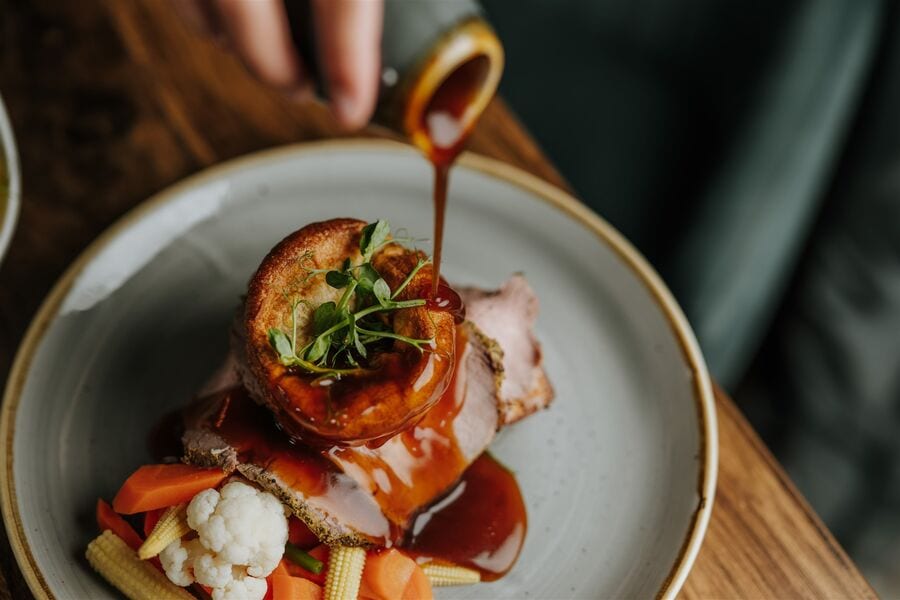 A dish from the Sunday Lunch menu at The BarnYard