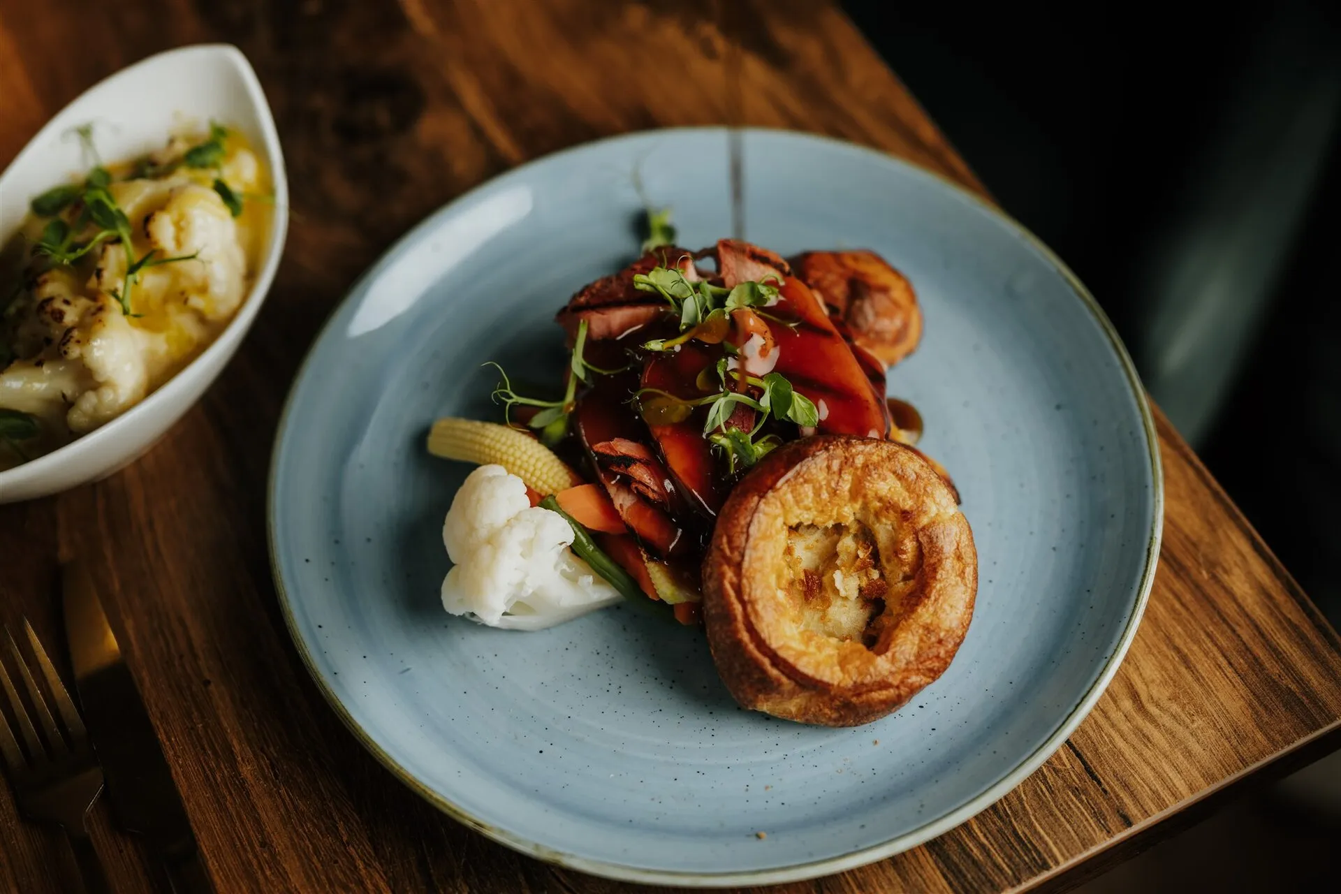 A Sunday roast served at The Rooster restaurant at The BarnYard