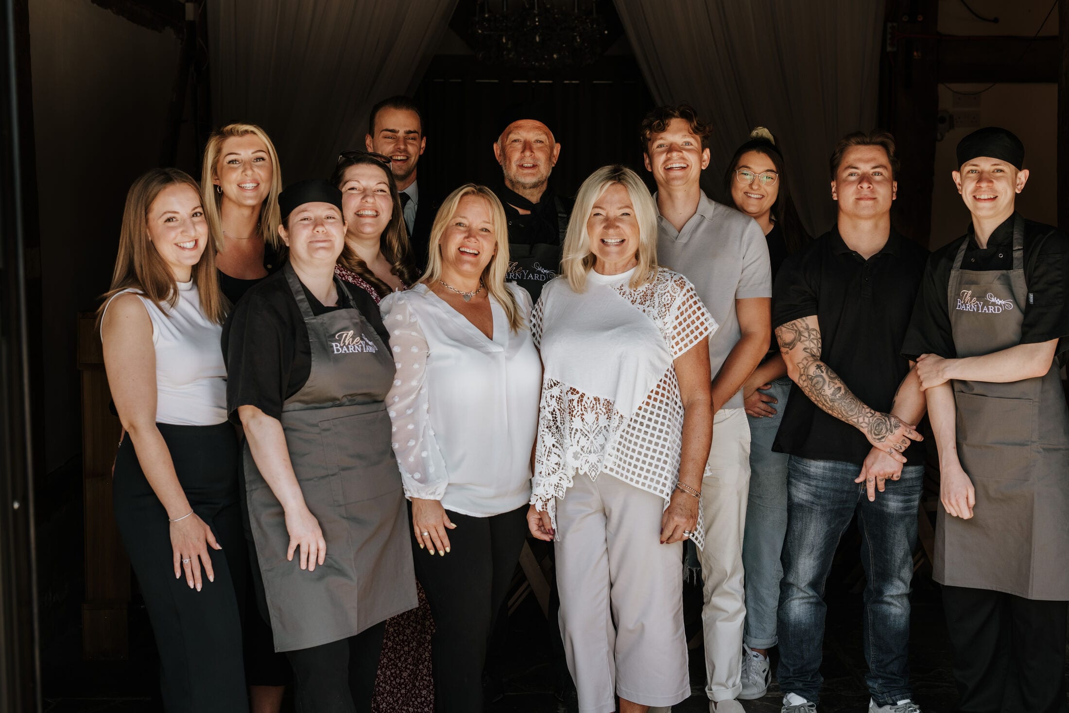The BarnYard team together at the venue in Kent