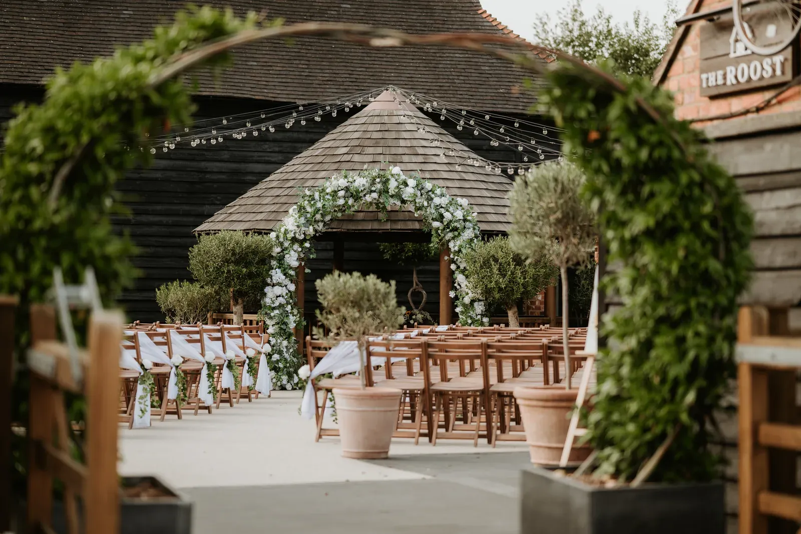 The Apple Barn Courtyard, ceremony at The BarnYard