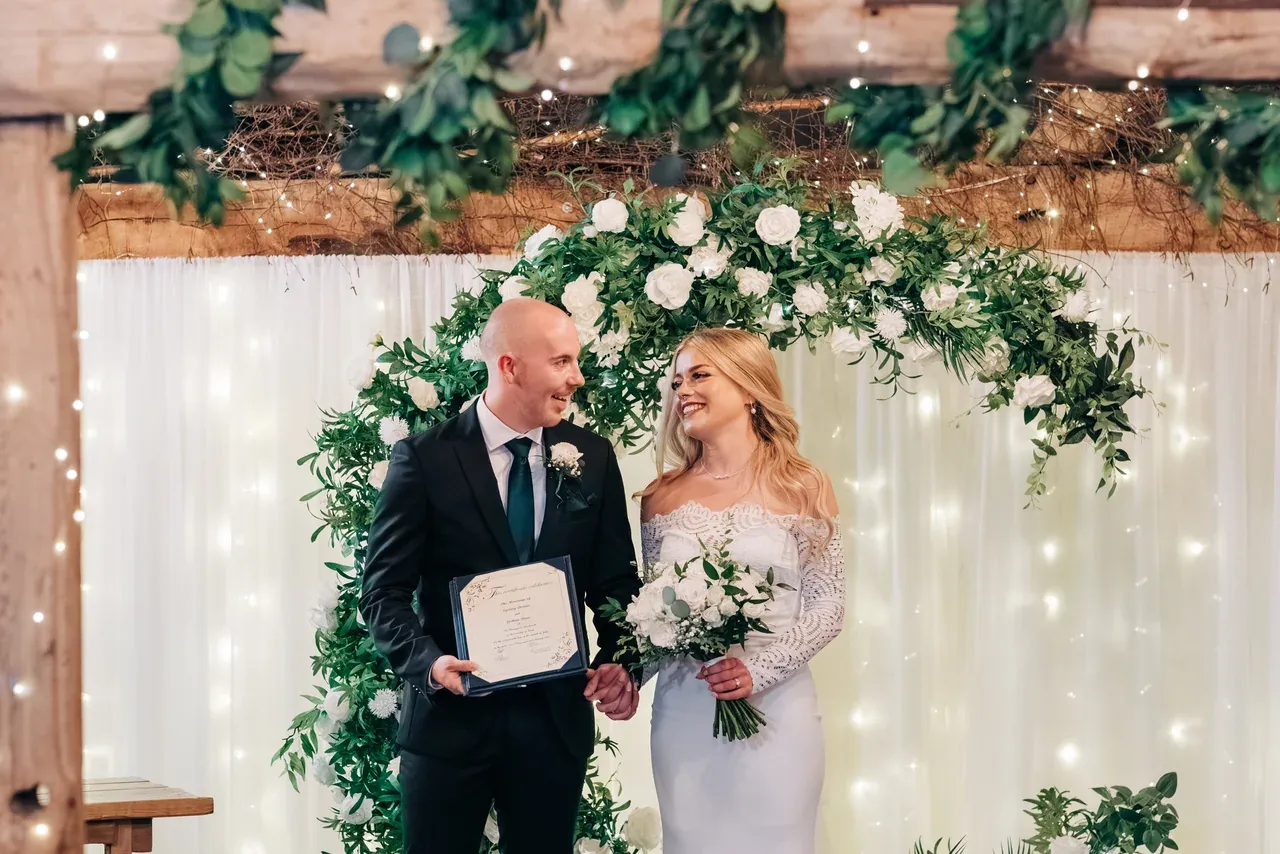 Inside The Apple Barn, ceremony at The BarnYard