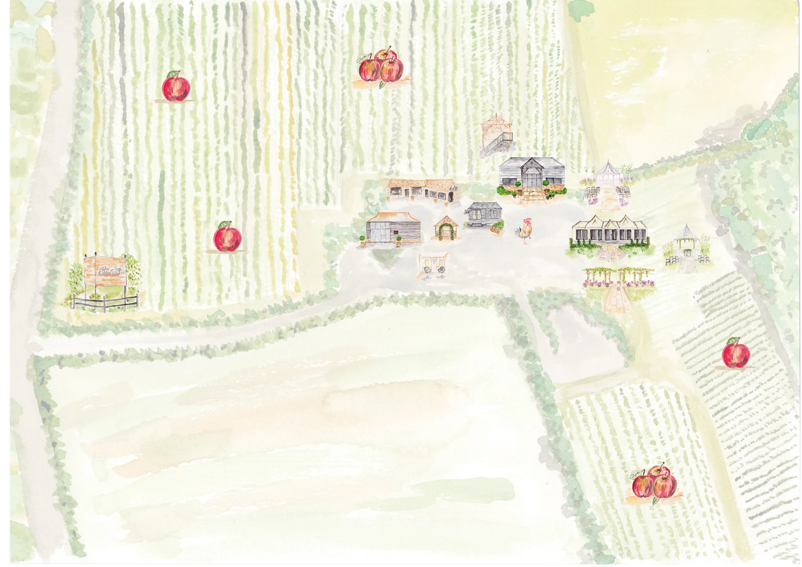 The BarnYard illustrated venue map
